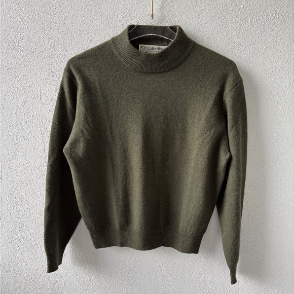 JH Collectibles Petites Olive Green Size PM Lambswool/ Angora Blend - Picture 1 of 8